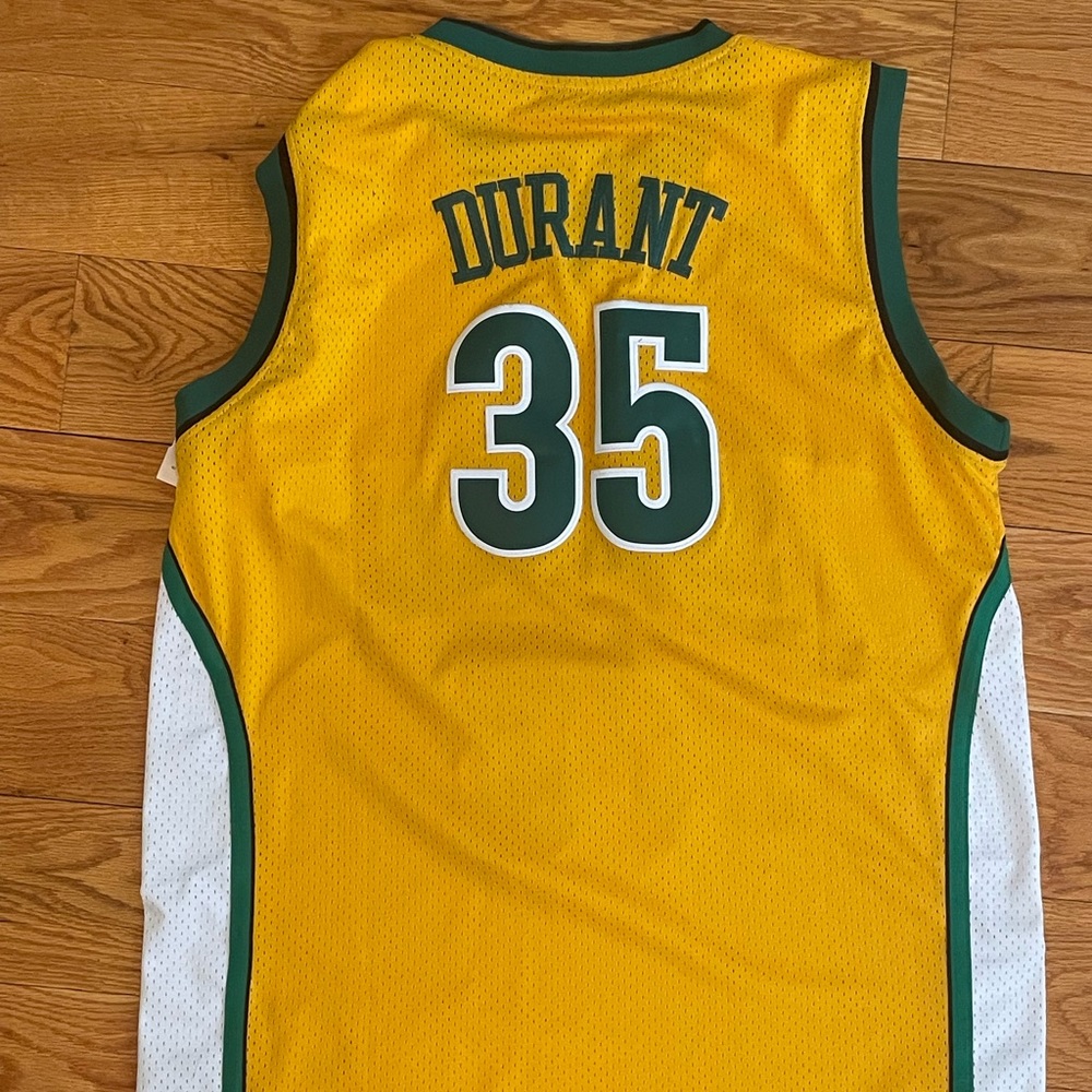 Kevin Durant 35 Seattle Supersonics 2007-08 Alternate Yellow Jersey